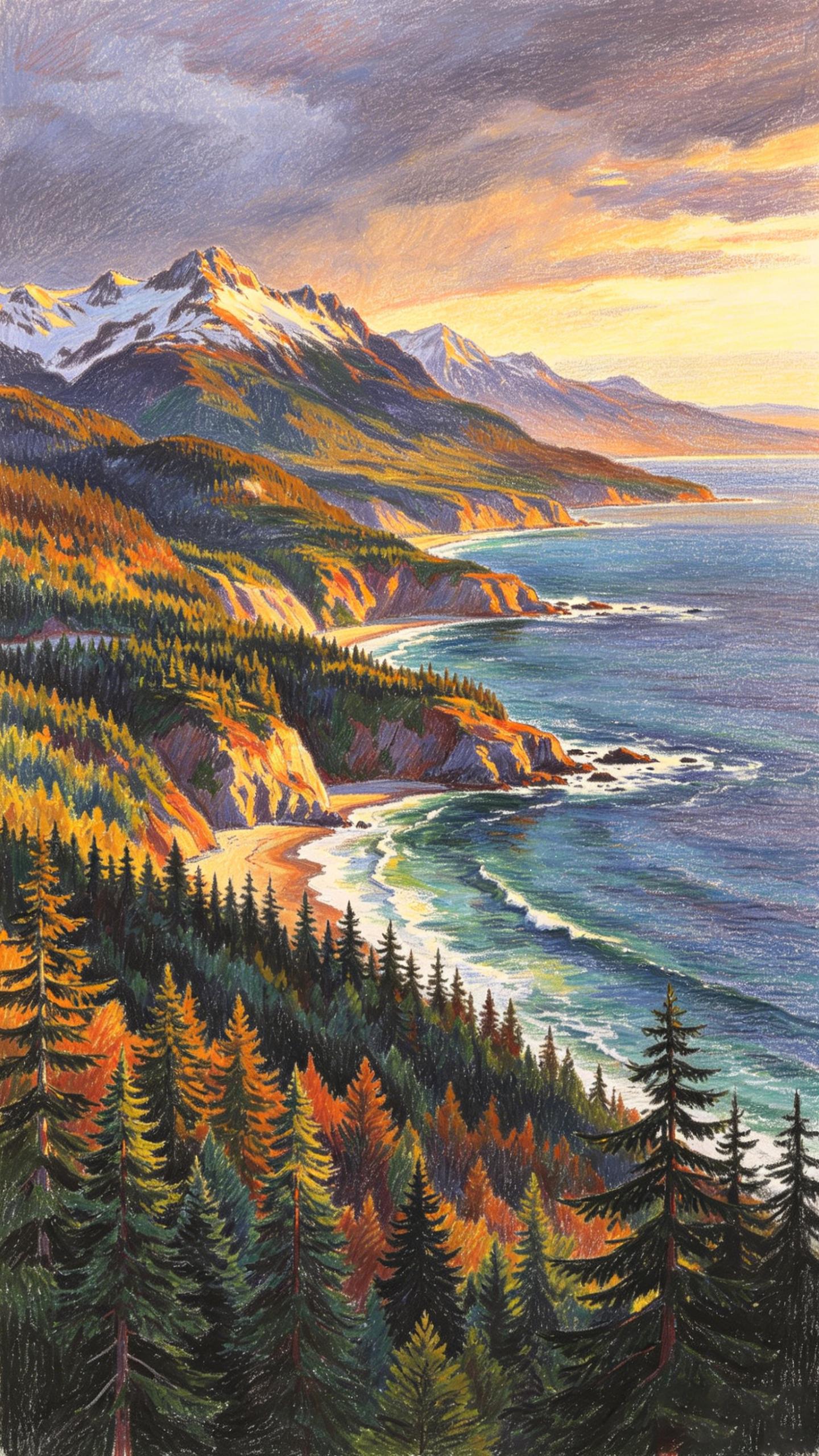Peaceful Coastal Scenery Art